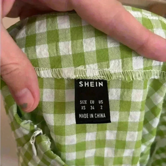 Green Gingham Mini Skirt - Picture 3 of 5